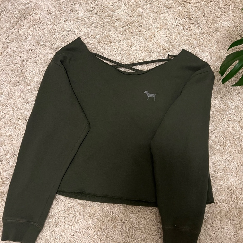 PINK Off the Shoulder Pullover